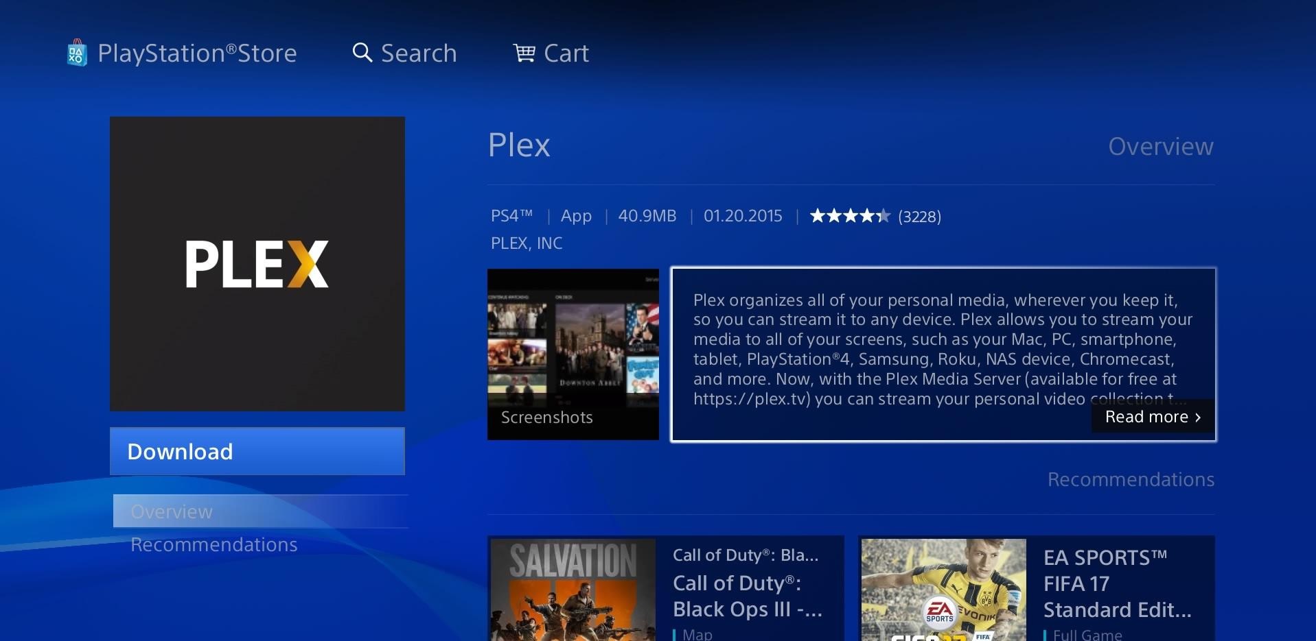 Plex PS4 download